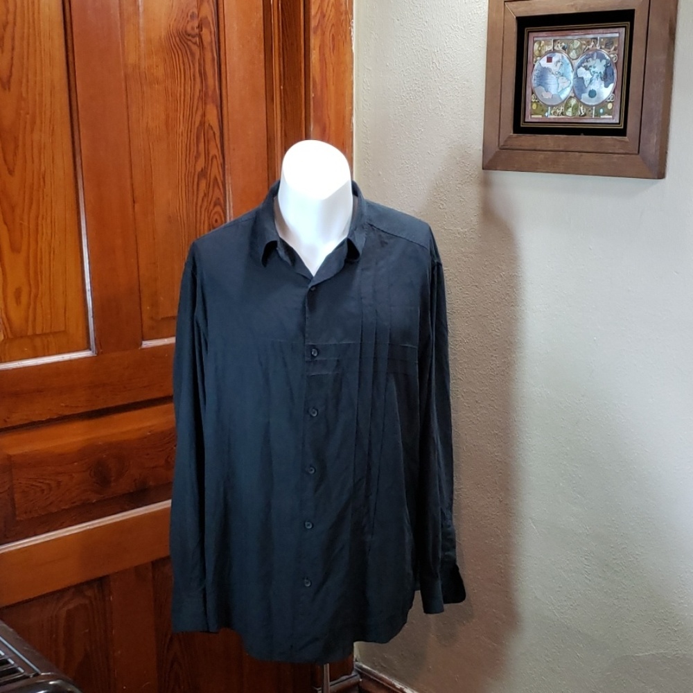 Claiborne silk button down XL